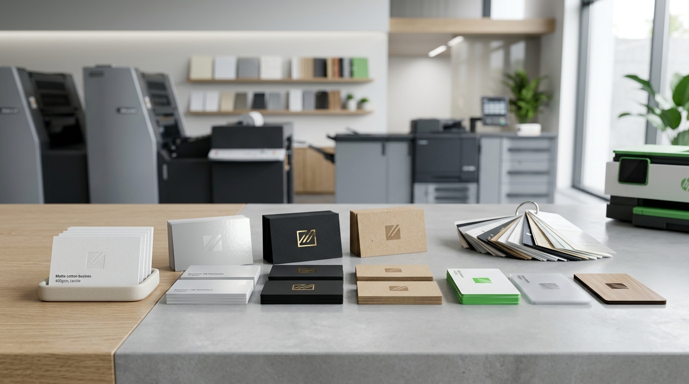 სავიზიტო ბარათის ტიპები და მასალები