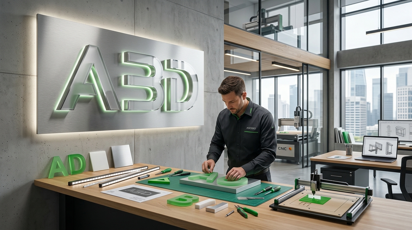 3d letter signage design