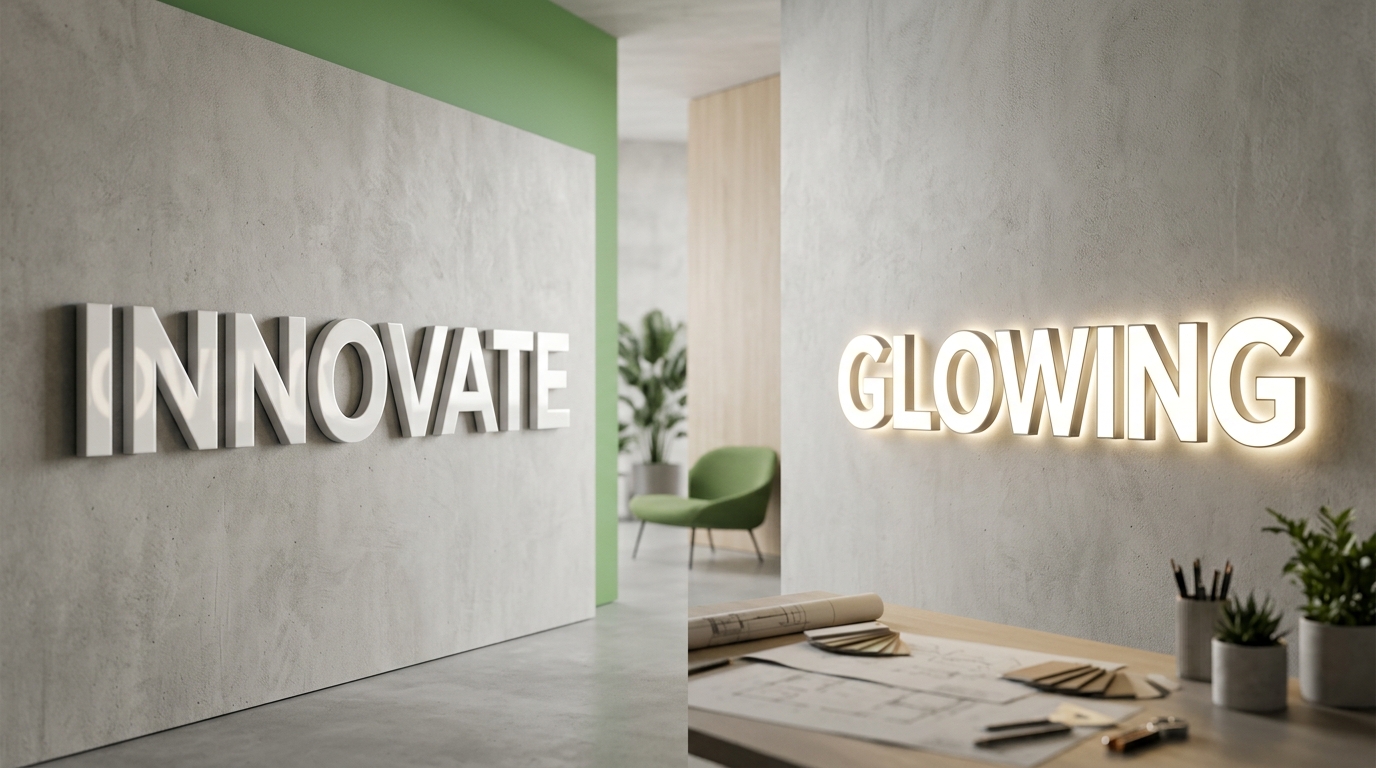 3d letter signage design