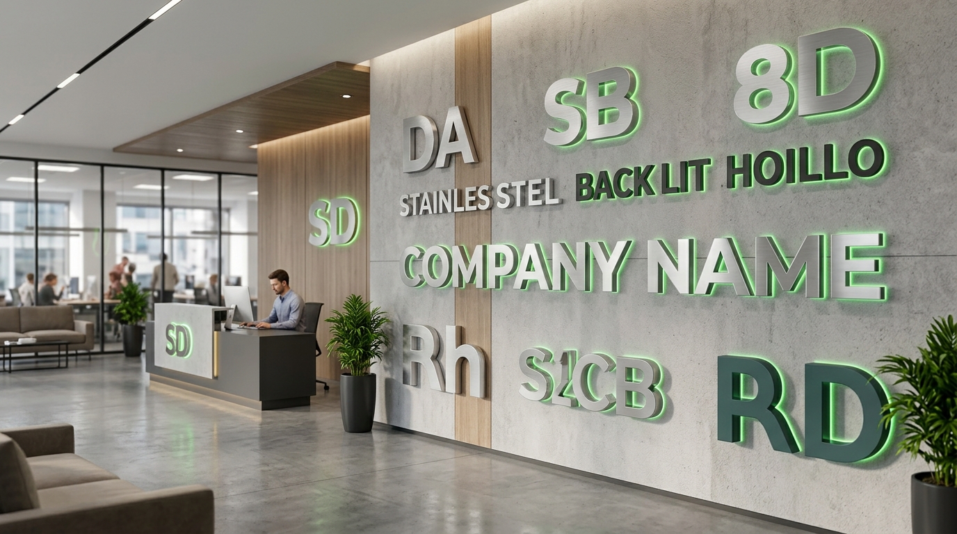 3d text signage