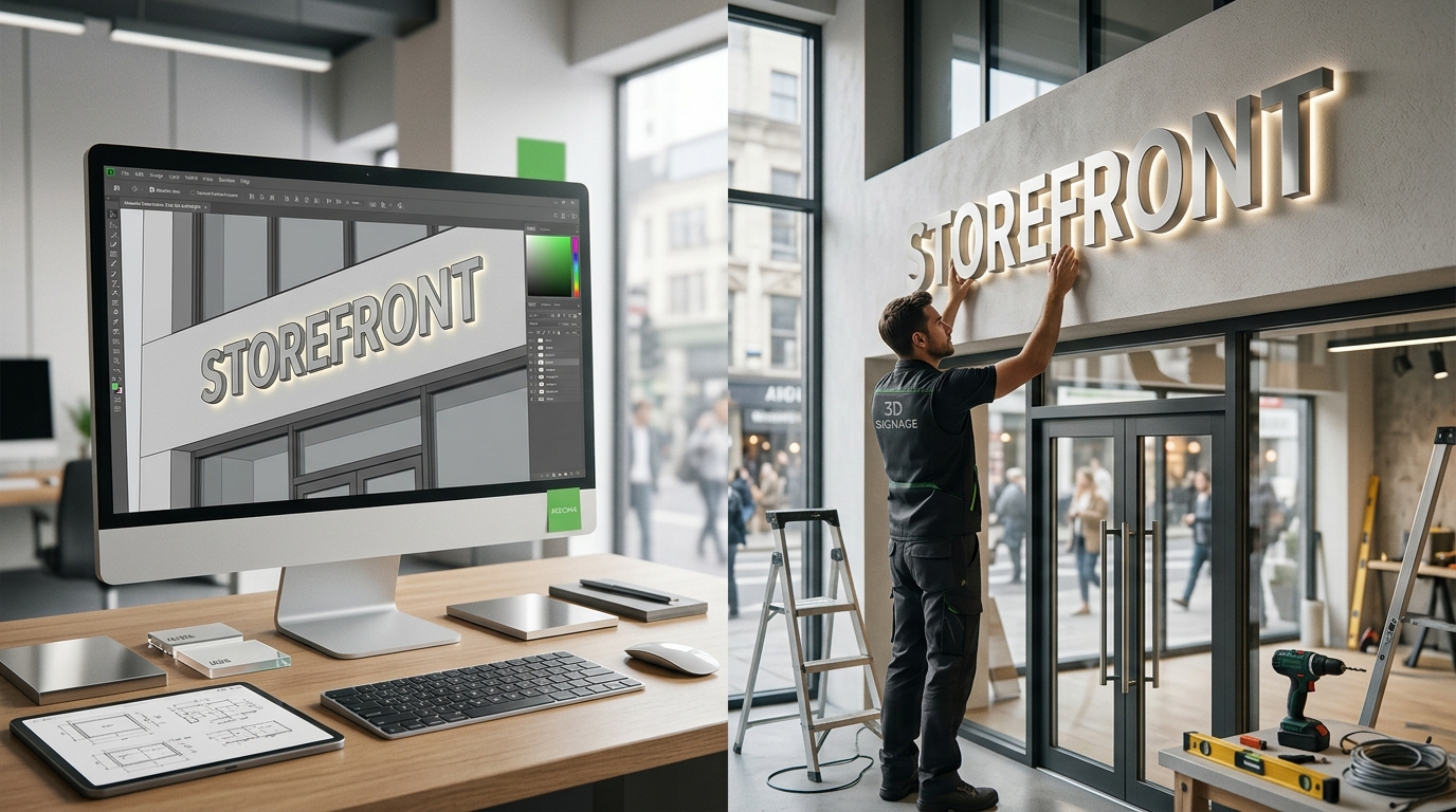 3d letter signage design